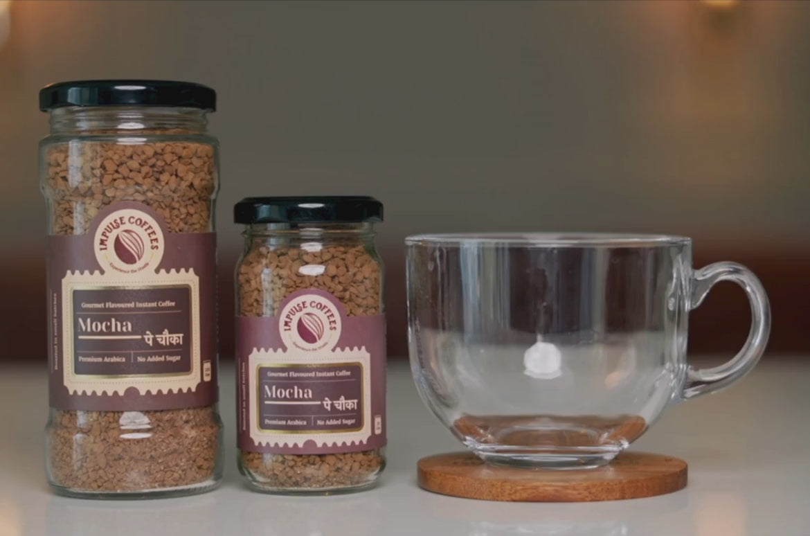 A video of "How to make mocha coffee" a product "mocha pe chauka" by Impulse Coffees