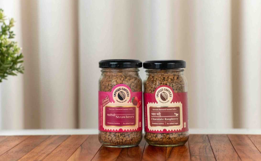 Berry Delight Combo | Masti Bhari Strawberry coffee powder 50 gms + Pyaarbhari Chocolate Raspberry coffee powder 50 gms