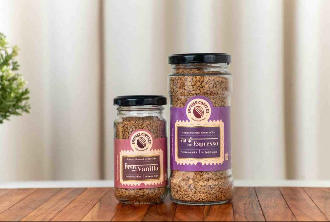 Bittersweet Combo | Raat ki Rani Espresso Coffee Powder 100 gms jar + Vichaar over Vanilla coffee powder 50 gms jar