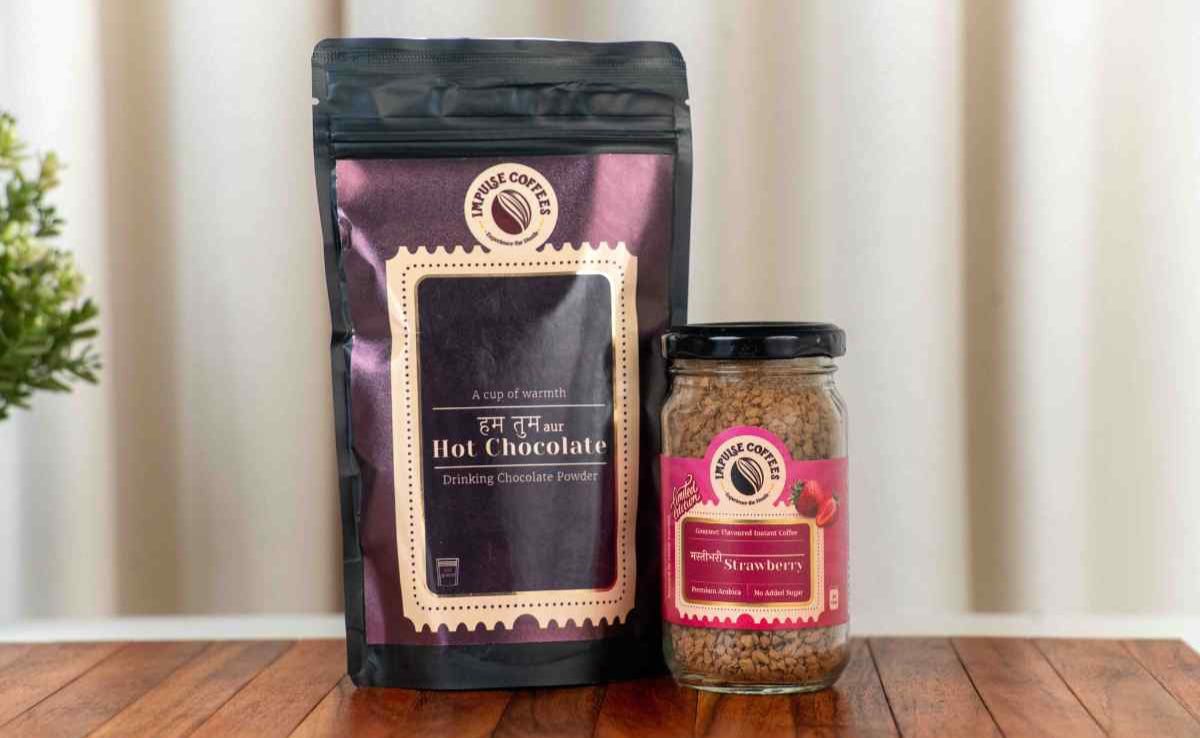 Chocoberry Combo | MastiBhari Strawberry coffee powder 50 gms Jar + Hum Tum Aur Hot chocolate powder 220 gms