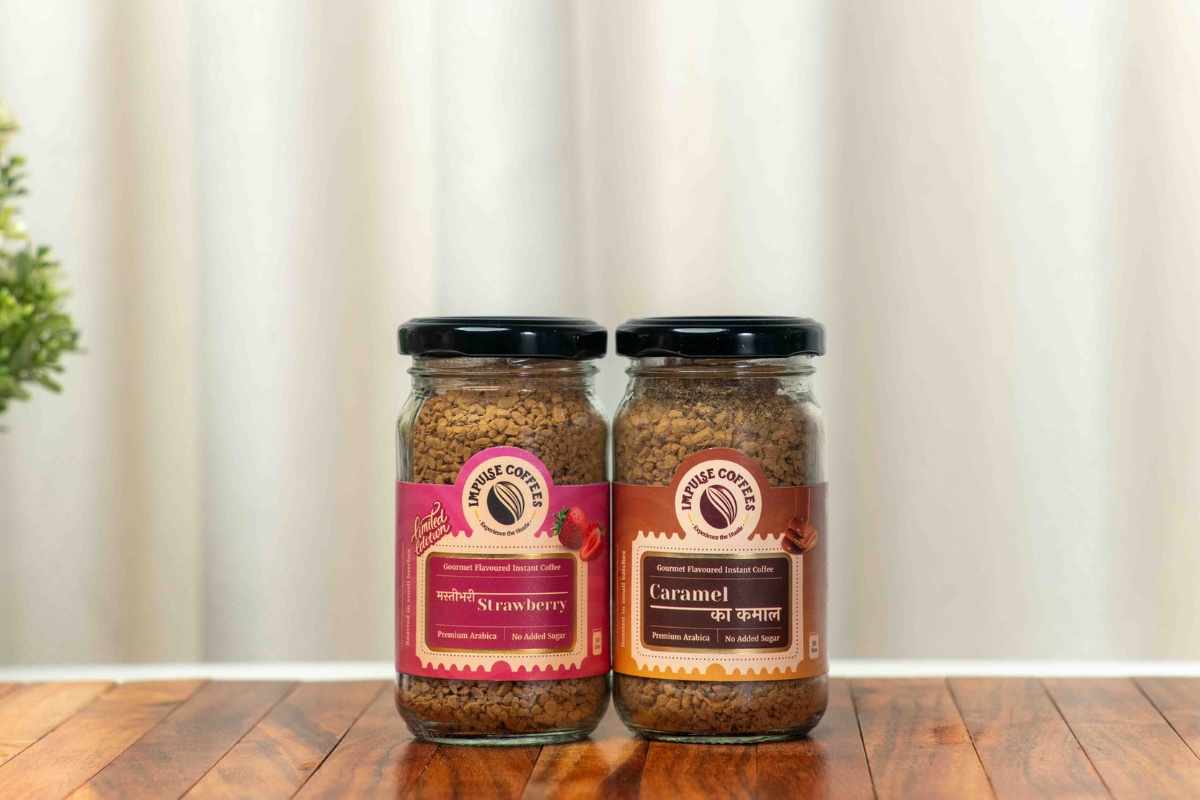 Masti Bhari Strawberry coffee powder 50 gms Jar + Caramel Ka Kamal coffee powder 50 ms Jar