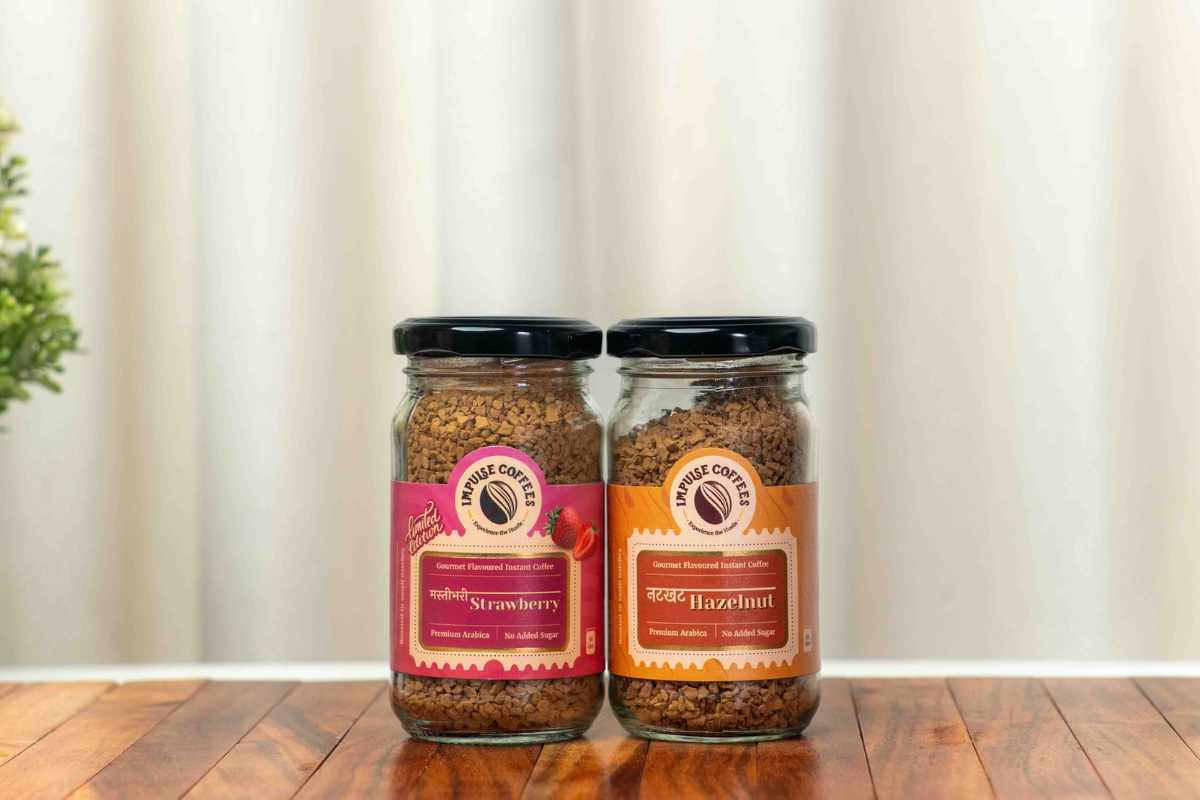 Berilicious Duo | Masti Bhari Strawberry Coffee powder 50 gms Jar + Nutkhat Hazelnut coffee powder 50 gms jar