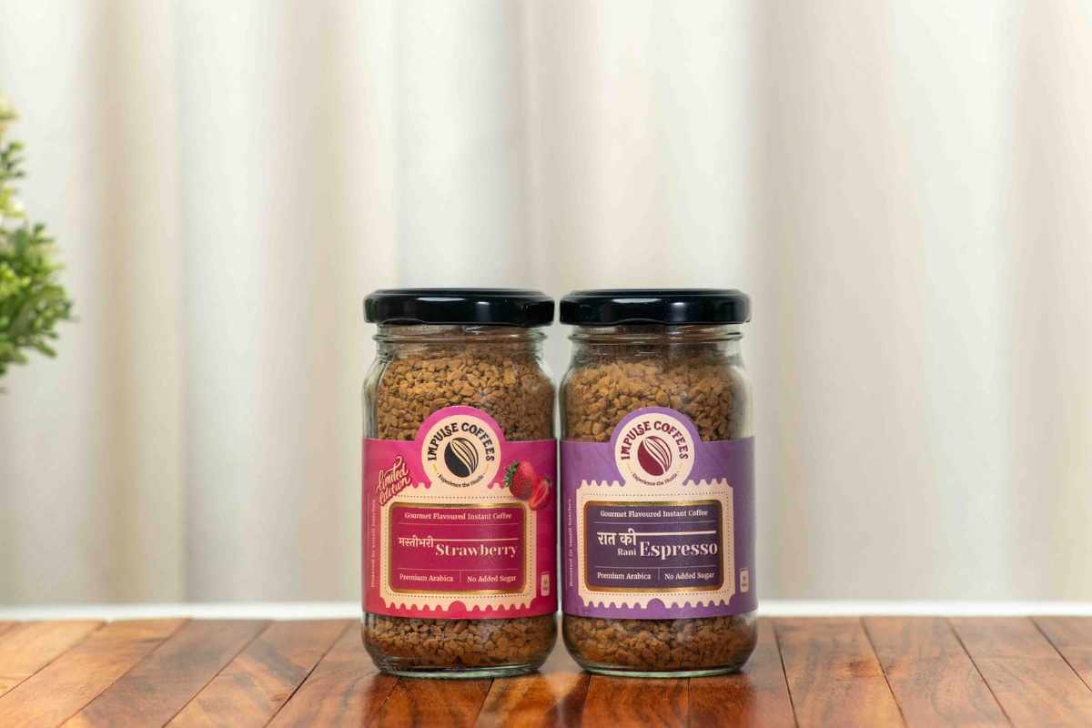 Espress-Oh Strawberry Combo | MastiBhari Strawberry coffee powder 50 gms jar  + Raat ki Rani Espresso coffee powder 50 gms jar