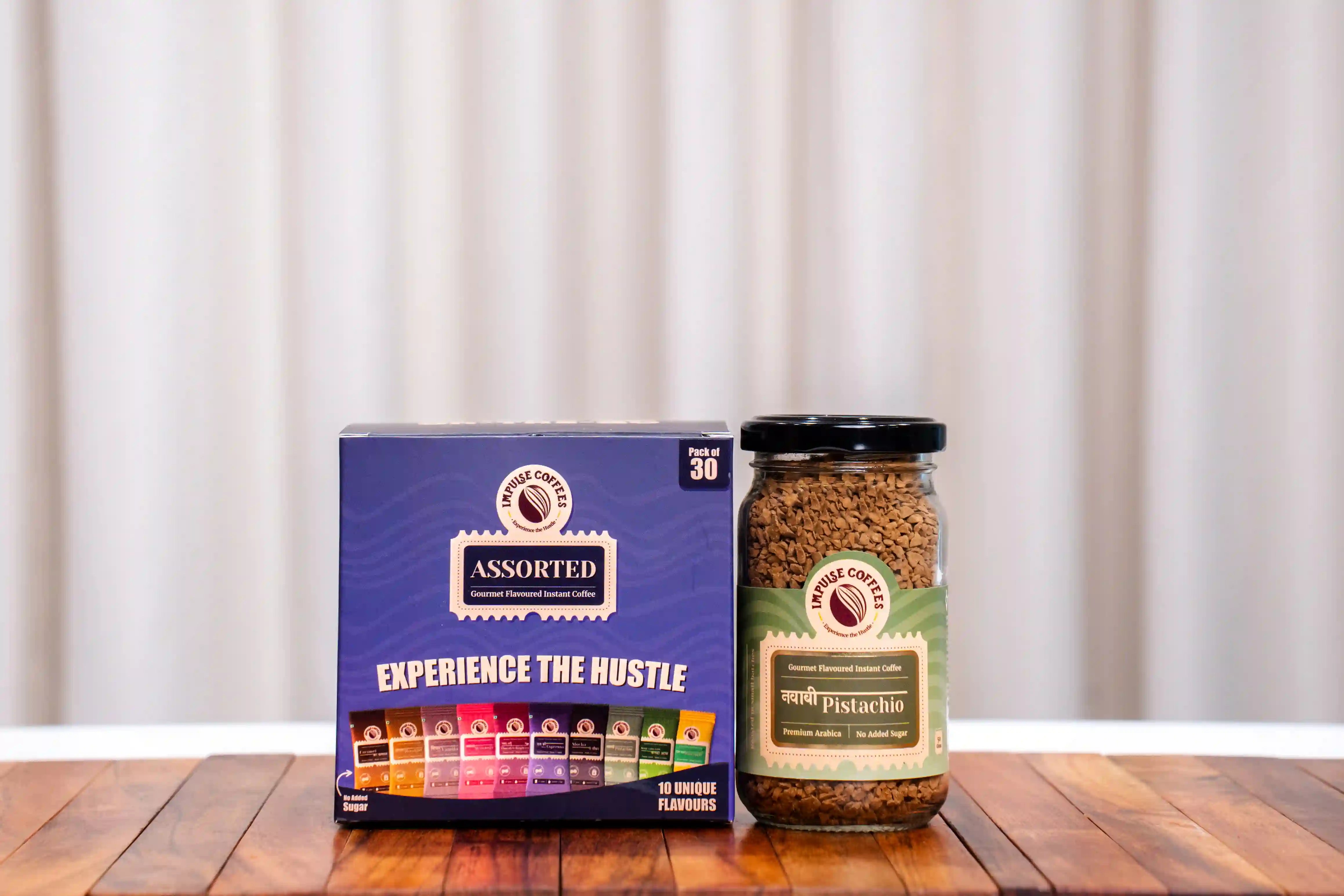 Nawabi Brew Combo | Assorted Sachet Box + Nawabi Pistachio 50g