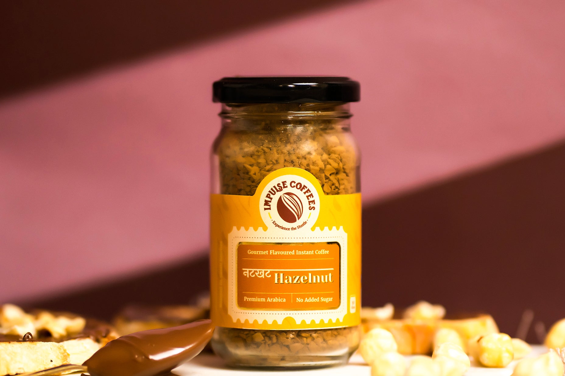 Hazelnut Flavored Instant Coffee Powder 50gms by impulse coffees